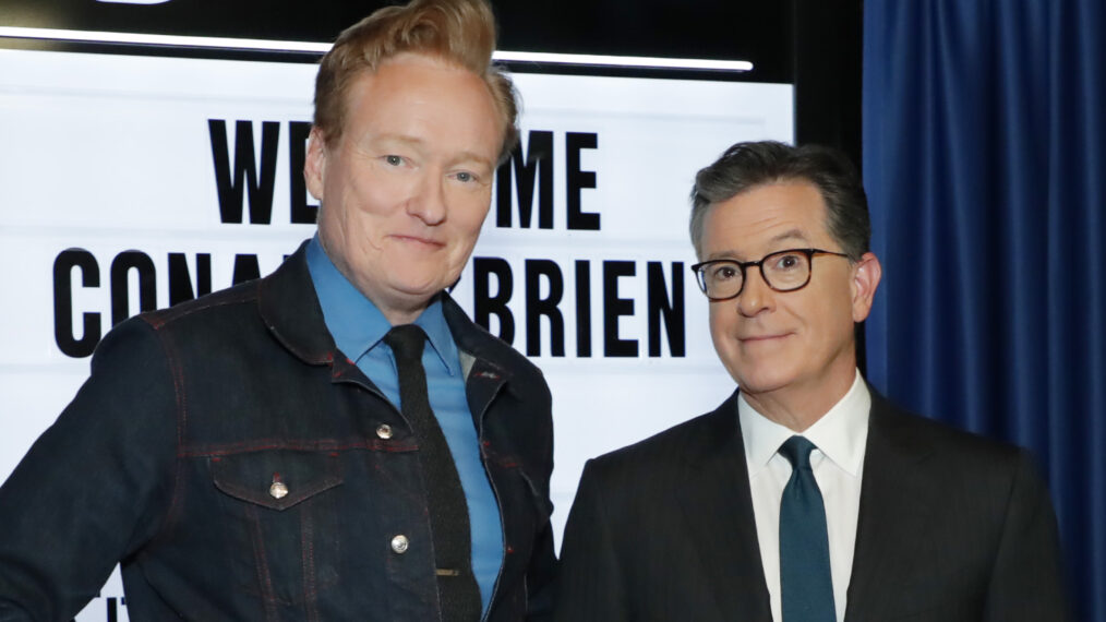 Conan O'Brien and Stephen Colbert