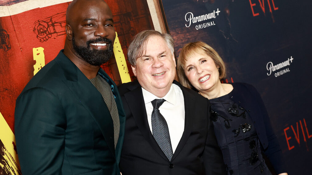Mike Colter, Robert King, and Michelle King attend a special screening of EVIL on Paramount+ at The Whitby on May 14, 2024 in New York City