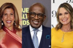Hoda Kotb in May 2025; Al Roker in October 2023; Savannah Guthrie in February 2024.
