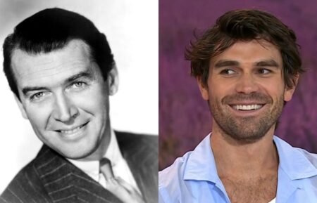 Jimmy Stewart in 1946; KJ Apa on the August 13, 2025, episode of NBC's 'Today With Jenna & Friends.'