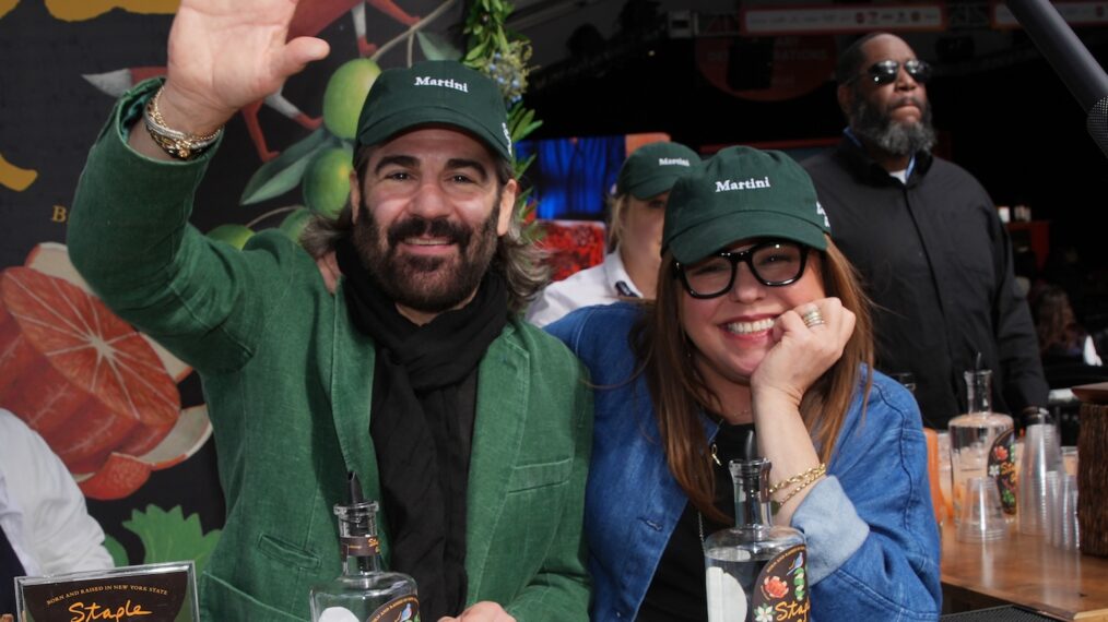 John Cusimano and Rachael Ray attend the Food Network New York City Wine & Food Festival presented by Capital One - Grand Tasting featuring Culinary Demonstrations at Pier 76 on October 15, 2023 in New York City.