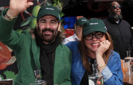 John Cusimano and Rachael Ray attend the Food Network New York City Wine & Food Festival presented by Capital One - Grand Tasting featuring Culinary Demonstrations at Pier 76 on October 15, 2023 in New York City.