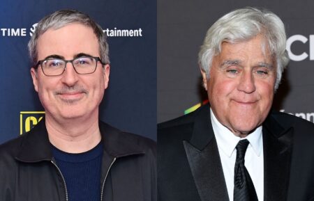 John Oliver in March 2025; Jay Leno in December 2023
