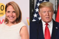 Katie Couric in June 2025; Donald Trump in June 2019.
