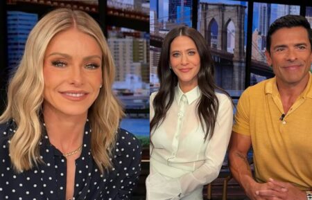 Kelly Ripa, Jackie Tohn, and Mark Consuelos on 'Live With Kelly and Mark,' ABC, August 2025.