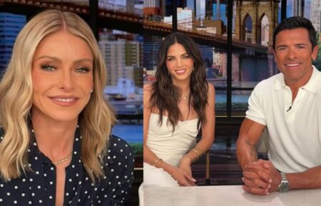 Kelly Ripa, Jenna Dewan, and Mark Consuelos on 'Live With Kelly and Mark,' August 2025.