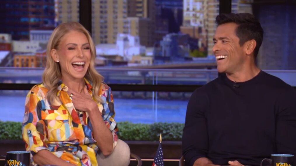 Kelly Ripa and Mark Consuelos on the August 25, 2025, episode of ABC's 'Live With Kelly and Mark.'