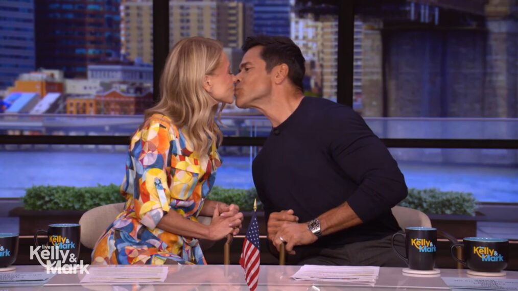 Kelly Ripa and Mark Consuelos on the August 25, 2025, episode of ABC's 'Live With Kelly and Mark.'