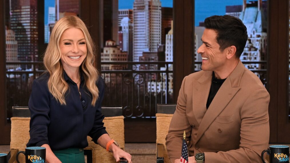 Kelly Ripa and Mark Consuelos on ABC's 'Live With Kelly and Mark,' March 31, 2025.