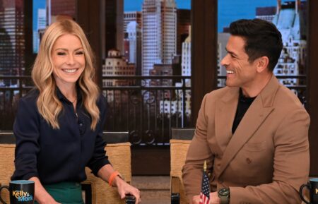 Kelly Ripa and Mark Consuelos on ABC's 'Live With Kelly and Mark,' March 31, 2025.
