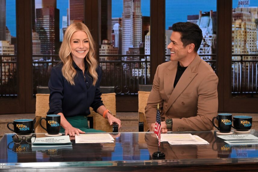 Kelly Ripa and Mark Consuelos on ABC's 'Live With Kelly and Mark,' March 31, 2025.