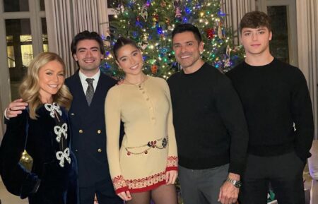 Kelly Ripa, Michael Consuelos, Lola Consuelos, Mark Consuelos, and Joaquin Consuelos, Instagram, December 2022.