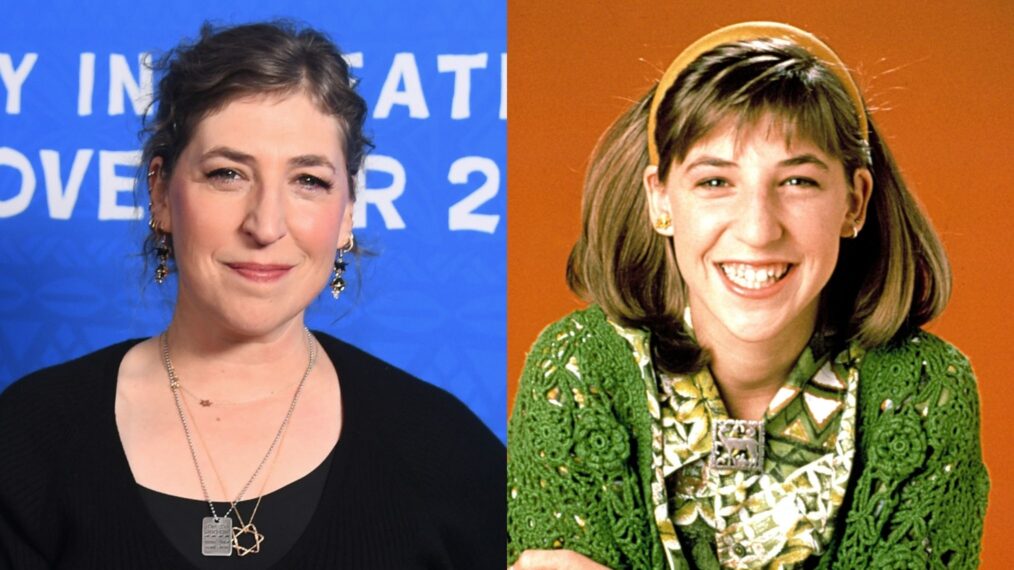 Mayim Bialik in November 2024; Mayim Bialik on 'Blossom'