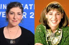 Mayim Bialik in November 2024; Mayim Bialik on 'Blossom'