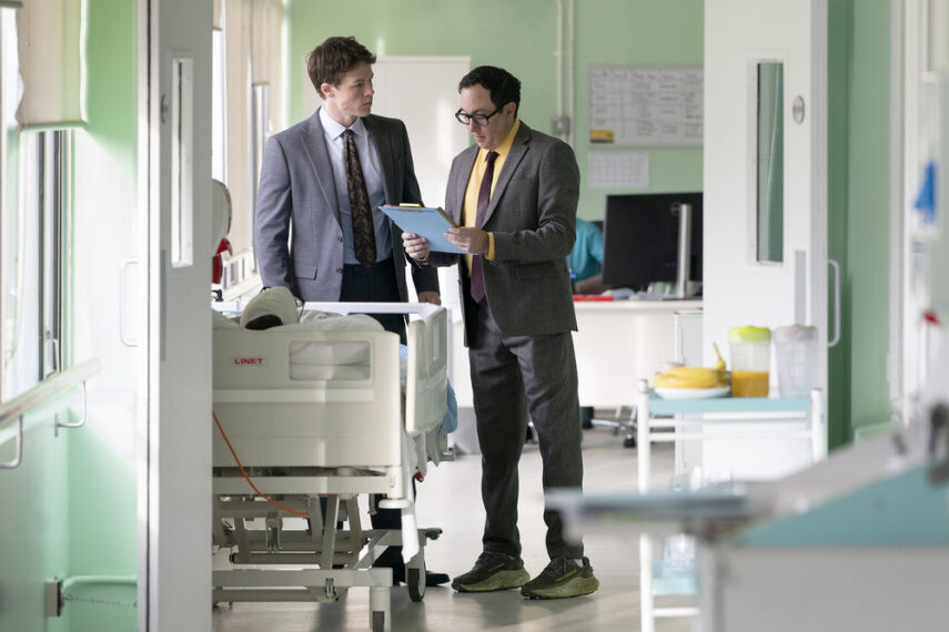 THE RAINMAKER -- Episode 101 -- Pictured: (l-r) Milo Callaghan as Rudy Baylor, PJ Byrne as Deck Shifflet -- (Photo by: Jonathan Hession/USA Network)