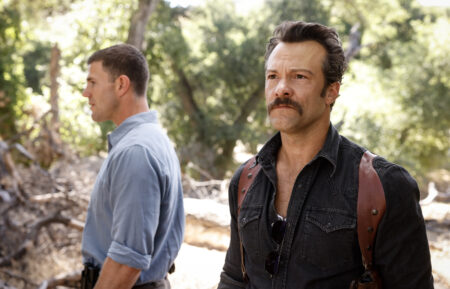 “The Funky Bunch” – Gibbs and Franks investigate the disappearance of a young Marine connected to a mysterious compound with a charismatic leader, and Lala’s fate is revealed, on the second season premiere of NCIS: ORIGINS, Tuesday, Oct. 14 (9:00-10:00 PM, ET/PT) on the CBS Television Network, and streaming on Paramount+ (live and on demand for Paramount+ Premium plan subscribers, or on demand for Paramount+ Essential subscribers the day after the episode airs)*. Pictured (L-R): Austin Stowell as Leroy Jethro Gibbs and Kyle Schmid as Mike Franks. Photo: Sonja Flemming/CBS ©2025 CBS Broadcasting, Inc. All Rights Reserved.