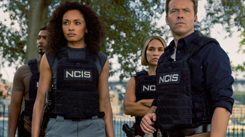 “Gut Instinct”– The discovery of two missing U.S. Navy aviators adrift in the Coral Sea leads the team to expose a sinister terrorist plot, on the third season premiere of NCIS: SYDNEY, Tuesday, Oct. 14 (10:00-11:00 PM, ET/PT) on the CBS Television Network, and streaming on Paramount+ (live and on demand for Paramount+ Premium plan subscribers, or on demand for Paramount+ Essential subscribers the day after the episode airs)*. L-R: Sean Sagar as Special Agent DeShawn Jackson, Olivia Swann as NCIS Special Agent Captain Michelle Mackey, Tuuli Narkle as AFP Liaison Officer Constable Evie Cooper and Todd Lasance as AFP Liaison Officer Sergeant Jim 'JD' Dempsey. Photo Credit: Daniel Asher Smith/Paramount+ © TM & © 2025 CBS Studios Inc. NCIS: Sydney and related marks and logos are trademarks of CBS Studios Inc. All Rights Reserved.
