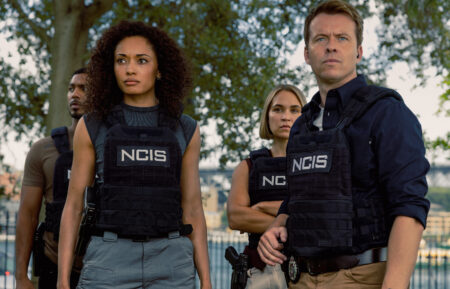 “Gut Instinct”– The discovery of two missing U.S. Navy aviators adrift in the Coral Sea leads the team to expose a sinister terrorist plot, on the third season premiere of NCIS: SYDNEY, Tuesday, Oct. 14 (10:00-11:00 PM, ET/PT) on the CBS Television Network, and streaming on Paramount+ (live and on demand for Paramount+ Premium plan subscribers, or on demand for Paramount+ Essential subscribers the day after the episode airs)*. L-R: Sean Sagar as Special Agent DeShawn Jackson, Olivia Swann as NCIS Special Agent Captain Michelle Mackey, Tuuli Narkle as AFP Liaison Officer Constable Evie Cooper and Todd Lasance as AFP Liaison Officer Sergeant Jim 'JD' Dempsey. Photo Credit: Daniel Asher Smith/Paramount+ © TM & © 2025 CBS Studios Inc. NCIS: Sydney and related marks and logos are trademarks of CBS Studios Inc. All Rights Reserved.