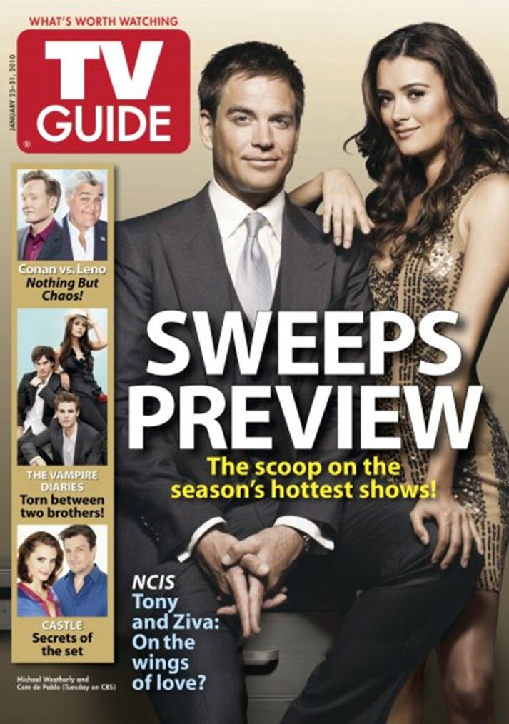 Michael Weatherly and Cote de Pablo on the cover of TV Guide Magazine