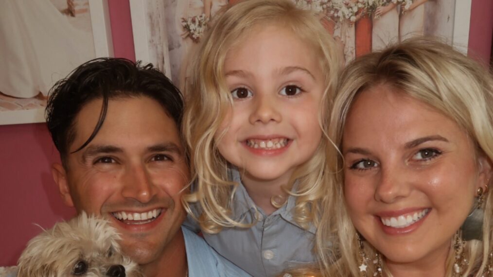 Nicole Franzel and Victor Arroyo from Big Brother with their son Arrow