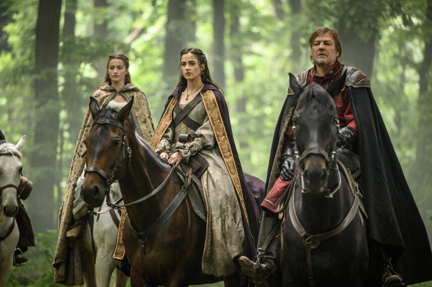 Lauren McQueen as Marian, Lydia Peckham as Priscilla, Sean Bean as Sheriff of Nottingham