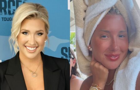 Savannah Chrisley in September 2023; Savannah Chrisley in August 2025.