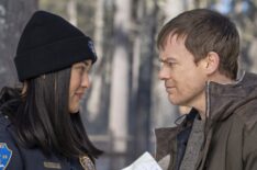 Julia Jones, Michael C. Hall in 'Dexter: New Blood' Season 1 Episode 2