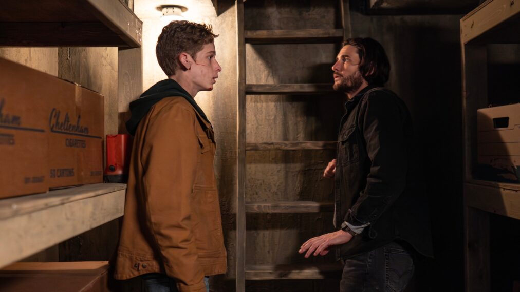 Joe Freeman as Luke Ellis and Ben Barnes as Tim Jamieson in 'The Institute' Episode 7.