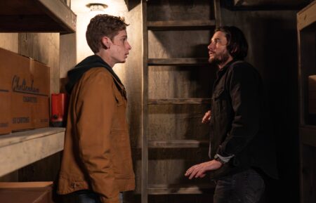 Joe Freeman as Luke Ellis and Ben Barnes as Tim Jamieson in 'The Institute' Episode 7.