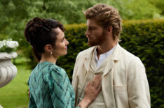 Frances Forsyte (Tuppence Middleton), Jolyon Forsyte, Jr (Danny Griffin) in 'The Forsytes'