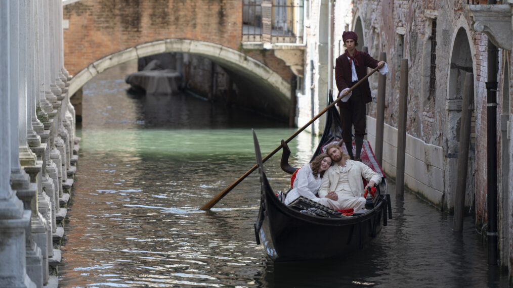 Louisa Byrne (Eleanor Tomlinson), Jolyon Forsyte, Jr (Danny Griffin) in 'The Forsytes'