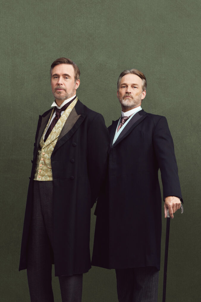 Jack Davenport as James Forsyte, Stephen Moyer as Jolyon Forsyte Sr in 'The Forsytes' on PBS Masterpiece