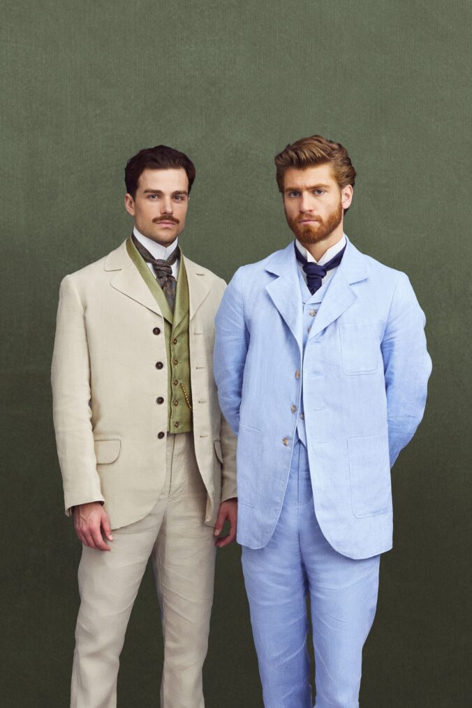 Joshua Orpin as Soames Forsyte, Danny Griffin as Jolyon Forsyte Jr in 'The Forsytes' on PBS Masterpiece