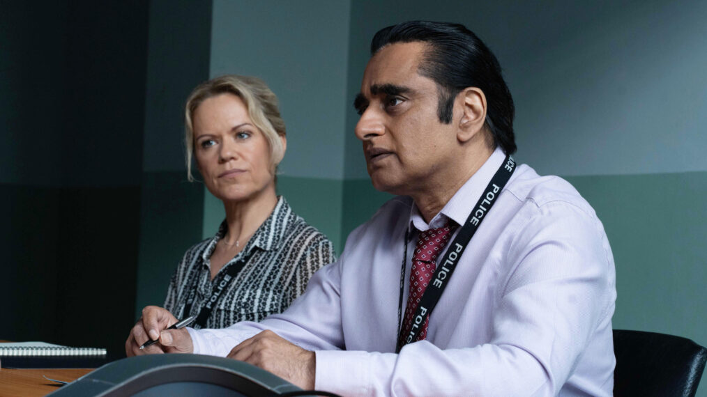 DCI Jess James (Sinéad Keenan), DI Sunny Khan (Sanjeev Bhaskar) in 'Unforgotten' Season 6