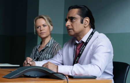 DCI Jess James (Sinéad Keenan), DI Sunny Khan (Sanjeev Bhaskar) in 'Unforgotten' Season 6
