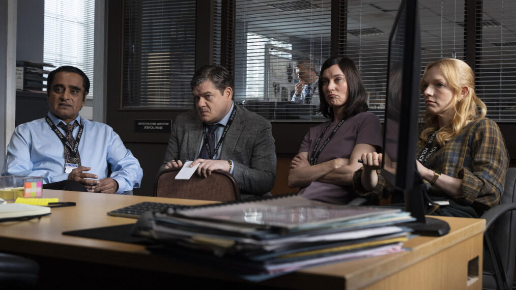 DI Sunny Khan (Sanjeev Bhaskar), DS Murray Boulting (Jordan Long), DC Karen Willetts (Pippa Nixon), DS Fran Lingley (Carolina Main) in 'Unforgotten' Season 6