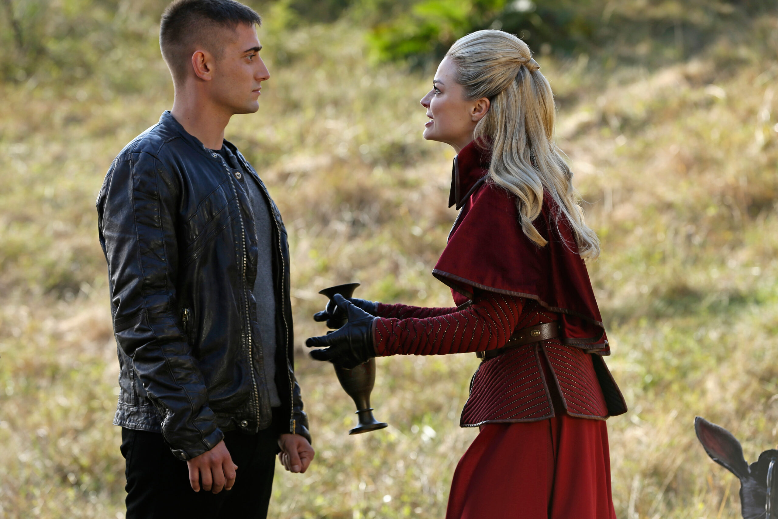 Michael Socha and Emma Rigby as Will and Anastasia in Once Upon a Time in Wonderland