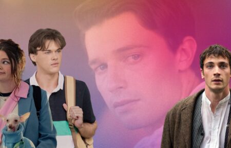 Meg Stalter as Jessica in Too Much, Christopher Briney as Conrad in The Summer I Turned Pretty, Guy Remmers as Theo in The Buccaneers, and Patrick Schwarzenegger in The White Lotus