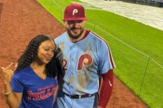Quinta Brunson and Phillies player Kyle Schwarber for 'Abbott Elementary'