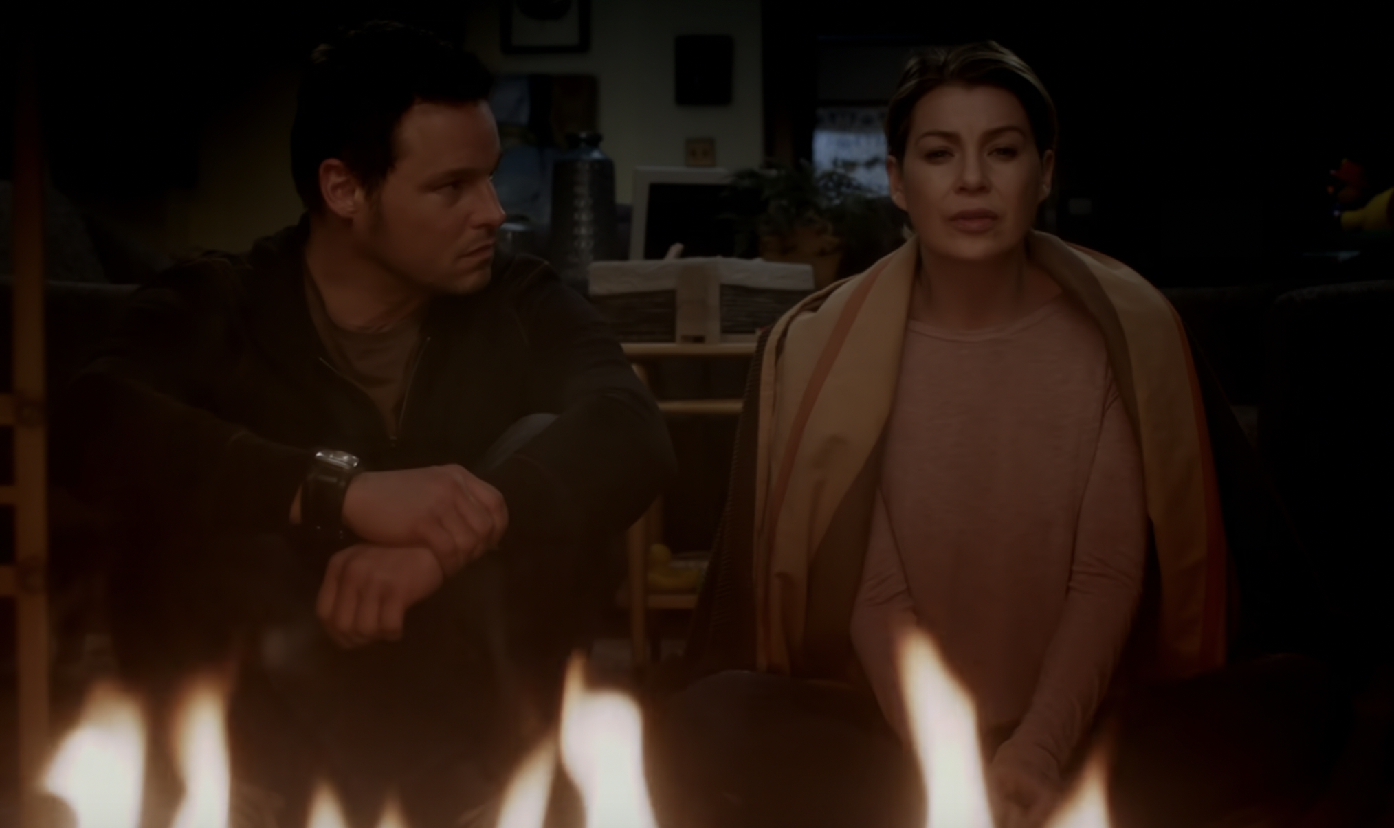 Justin Chambers and Ellen Pompeo as Alex and Meredith on 'Grey's Anatomy'