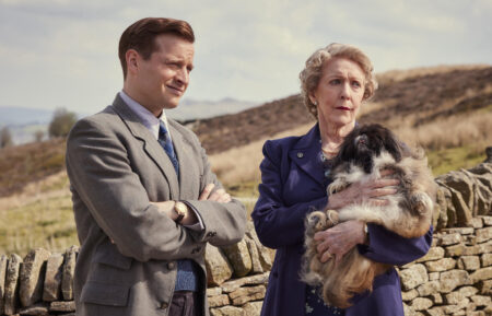 James Herriot (Nicholas Ralph), Mrs. Pumphrey (Patricia Hodge) in 'All Creatures Great and Small' Season 6