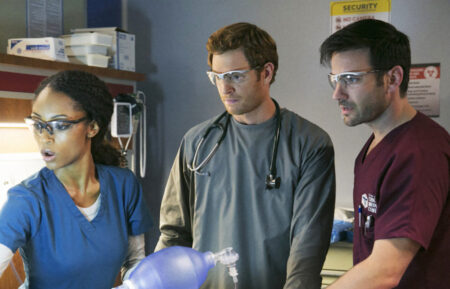 Yaya DaCosta, Nick Gehlfuss, and Colin Donnell in 'Chicago Med'
