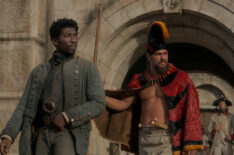 James Udom and Jason Momoa in 'Chief of War' Season 1 Episode 3