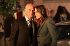 Christopher Meloni and Mariska Hargitay are seen on the film set of the TV series 'Law and Order: Special Victims Unit' on August 03, 2025 in New York City.
