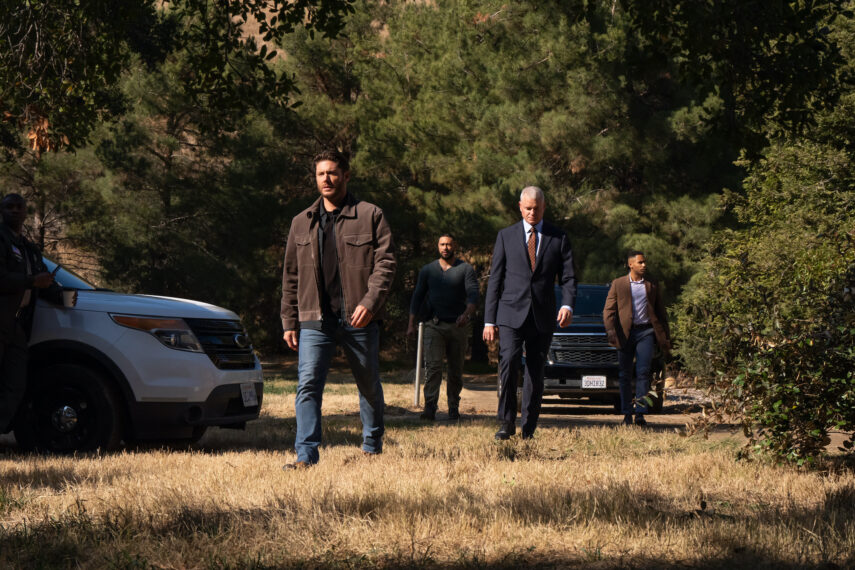 Jensen Ackles as Mark Meachum, Uli Latukefu as Luke Finau, Eric Dane as Nathan Blythe, and Elliot Knight as Keyonte Bell — 'Countdown' Season 1 Episode 10