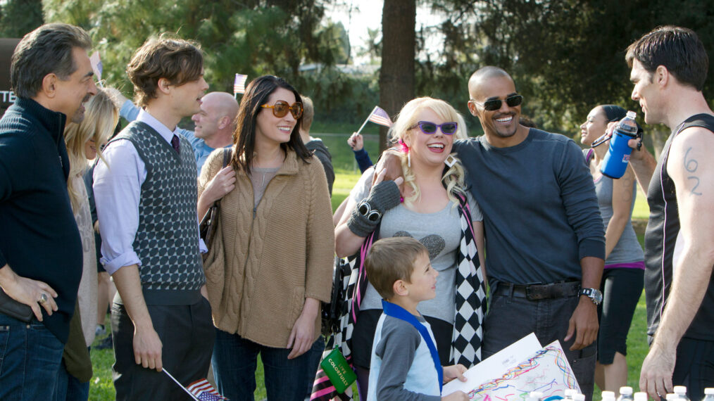 Joe Mantegna, Matthew Gray Gubler, Paget Brewster, Kristen Vangsness, Shemar Moore, and Thomas Gibson — 'Criminal Minds'