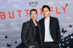 Daniel Dae Kim and Jackson Kim attend Prime Video's 'Butterfly' New York Premiere at Regal Union Square on August 05, 2025 in New York City.