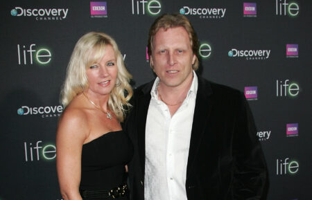 TV personality Sig Hansen (R) and wife June Hansen attend the premiere screening of Discovery Channel's 