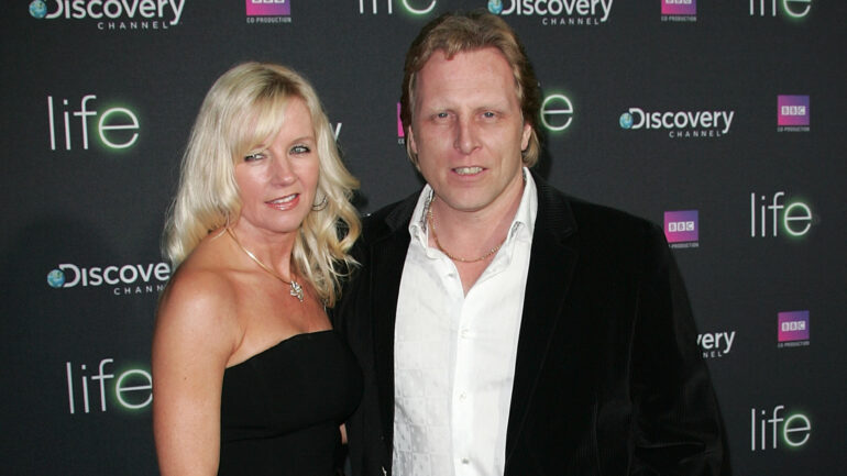 TV personality Sig Hansen (R) and wife June Hansen attend the premiere screening of Discovery Channel's "LIFE" at the Getty Center