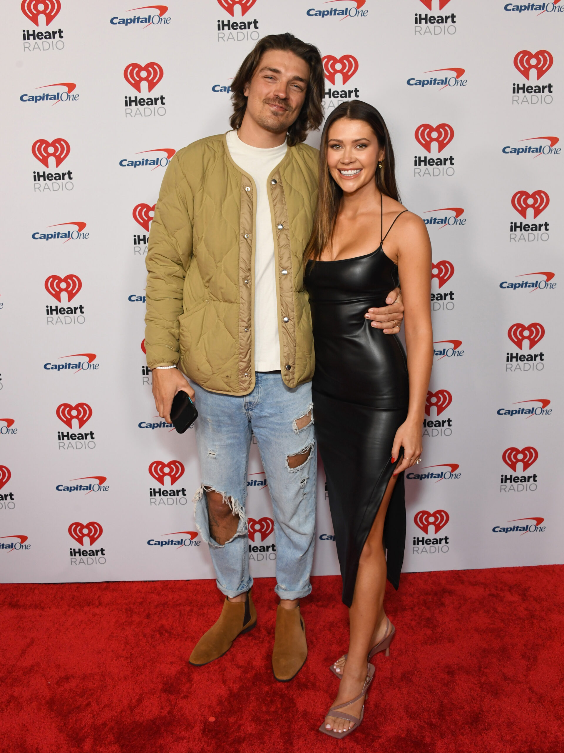 Dean Unglert and Caelynn Miller-Keyes attend KIIS FM's iHeartRadio Jingle Ball 2022 Presented By Capital One